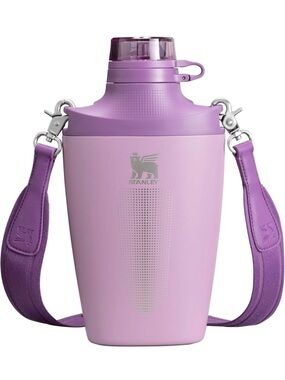 Stanley Lilac Insulated Water Bottle with Carry Strap
